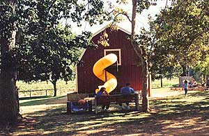Farmer Bill's Barn at Bishop's Pumpkin Farm in Wheatland, California