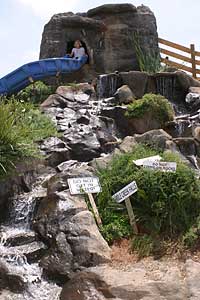Pan for "gold" in the stream at Coyote Mountain Mine at Bishop's Pumpkin Farm in Wheatland, California