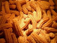 Yummy fresh churros at Bishops Pumpkin Farm in Wheatland, California