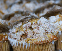 Our famous pumpkin apple muffins at Bishops Pumpkin Farm in Wheatland, California