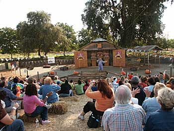 Pig Races are part of the free entertainment at Bishop's Pumpkin Farm in Wheatland, California
