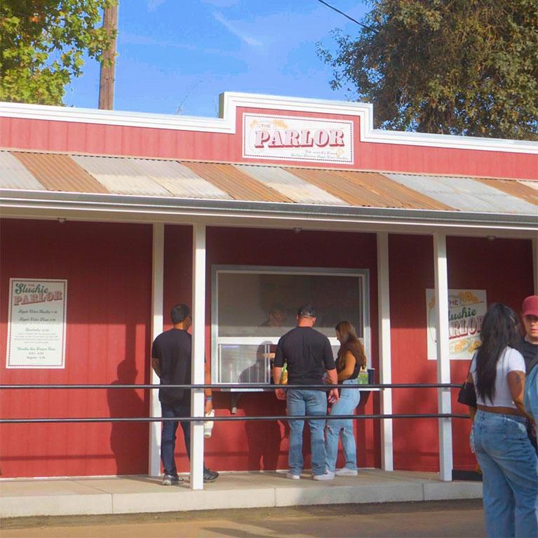 Visit our Slushie Parlor for a cool and refreshing Apple Cider Slushie, Float, or Slushakies!